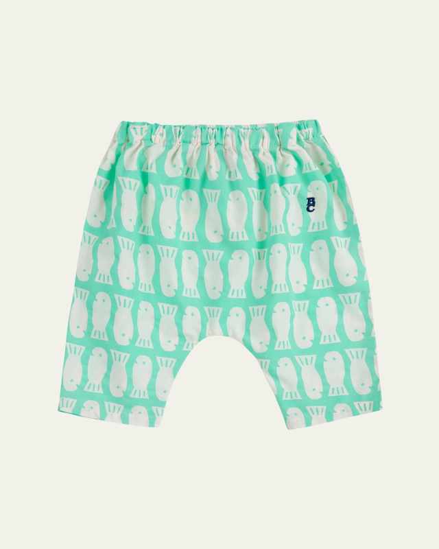 Girl's Lucky Fish Printed Harem Pants, Size Newborn-24